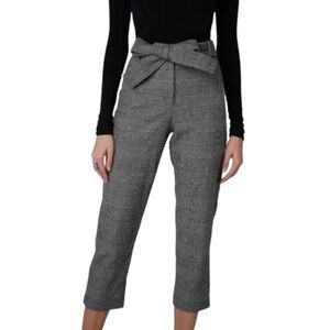 Aritzia Wilfred Jallade Pants Tie Front Heathered Grey High Rise Waist Trousers